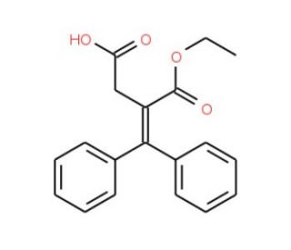3-(Ethoxycarbonyl)-4,4-diphenyl-3-butenoic acid (CAS 5438-22-2) - chemical structure image