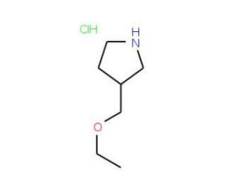 3-(Ethoxymethyl)pyrrolidine hydrochloride - chemical structure image