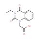 (3-ethyl-2,4-dioxo-3,4-dihydroquinazolin-1(2H)-yl)acetic acid - chemical structure image