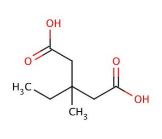 3-Ethyl-3-methylglutaric acid (CAS 5345-01-7) - chemical structure image