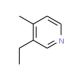 3-Ethyl-4-methylpyridine (CAS 529-21-5) - chemical structure image