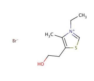 3-Ethyl-5-(2-hydroxyethyl)-4-methylthiazolium bromide (CAS 54016-70-5) - chemical structure image