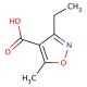 3-Ethyl-5-methylisoxazole-4-carboxylic acid (CAS 17147-85-2) - chemical structure image