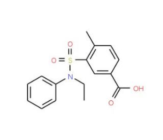 3-(Ethyl-phenyl-sulfamoyl)-4-methyl-benzoic acid - chemical structure image