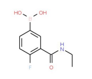 3-(Ethylcarbamoyl)-4-fluorobenzeneboronic acid (CAS 874219-20-2) - chemical structure image