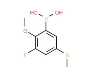 3-Fluoro-2-methoxy-5-(methylthio)benzeneboronic acid (CAS 957065-83-7) - chemical structure image