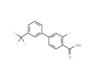 3-fluoro-3&prime;-(trifluoromethyl)-1,1&prime;-biphenyl-4-carboxylic acid (CAS 926222-59-5) - chemical structure image