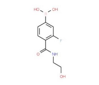 3-Fluoro-4-[(2-hydroxyethyl)carbamoyl]benzeneboronic acid (CAS 874289-21-1) - chemical structure image