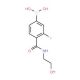 3-Fluoro-4-[(2-hydroxyethyl)carbamoyl]benzeneboronic acid (CAS 874289-21-1) - chemical structure image