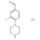 3-Fluoro-4-(1-piperazino)-benzaldehydehydrochloride - chemical structure image
