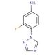 3-fluoro-4-(1H-1,2,4-triazol-1-yl)aniline (CAS 181997-13-7) - chemical structure image