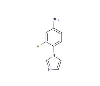3-fluoro-4-(1H-imidazol-1-yl)aniline (CAS 190200-19-2) - chemical structure image