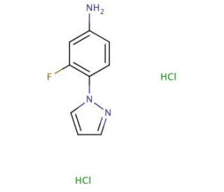 3-fluoro-4-(1H-pyrazol-1-yl)aniline dihydrochloride - chemical structure image