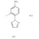 3-fluoro-4-(1H-pyrazol-1-yl)aniline dihydrochloride - chemical structure image