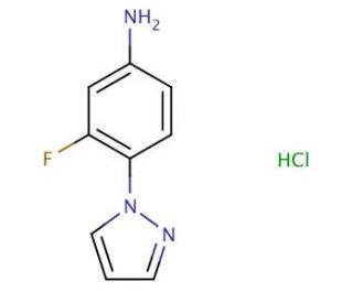 3-fluoro-4-(1H-pyrazol-1-yl)aniline hydrochloride - chemical structure image