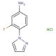 3-fluoro-4-(1H-pyrazol-1-yl)aniline hydrochloride - chemical structure image