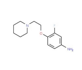 3-Fluoro-4-[2-(1-piperidinyl)ethoxy]phenylamine - chemical structure image