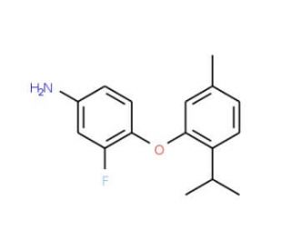 3-Fluoro-4-(2-isopropyl-5-methylphenoxy)aniline - chemical structure image