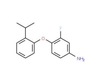 3-Fluoro-4-(2-isopropylphenoxy)aniline - chemical structure image