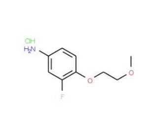 3-Fluoro-4-(2-methoxyethoxy)aniline hydrochloride - chemical structure image