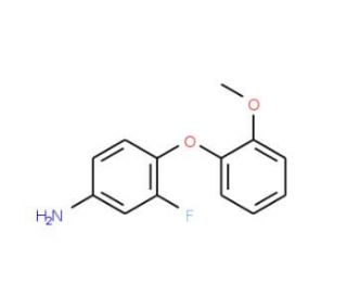 3-Fluoro-4-(2-methoxyphenoxy)phenylamine - chemical structure image