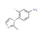 3-fluoro-4-(2-methyl-1H-imidazol-1-yl)aniline (CAS 209960-27-0) - chemical structure image