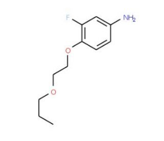 3-Fluoro-4-(2-propoxyethoxy)aniline - chemical structure image