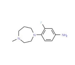 3-fluoro-4-(4-methyl-1,4-diazepan-1-yl)aniline - chemical structure image