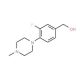 [3-fluoro-4-(4-methylpiperazin-1-yl)phenyl]methanol - chemical structure image