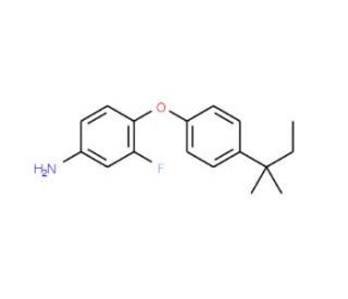 3-Fluoro-4-[4-(tert-pentyl)phenoxy]aniline - chemical structure image
