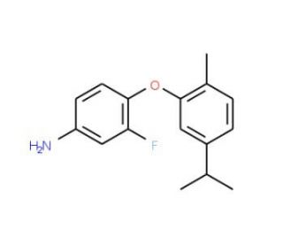 3-Fluoro-4-(5-isopropyl-2-methylphenoxy)aniline - chemical structure image