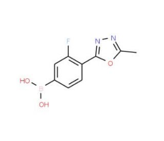 3-Fluoro-4-(5-methyl-1,3,4-oxadiazol-2-yl)phenylboronic acid (CAS 1072945-71-1) - chemical structure image