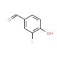 3-Fluoro-4-hydroxybenzaldehyde (CAS 405-05-0) - chemical structure image