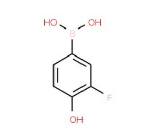 3-Fluoro-4-hydroxybenzeneboronic acid (CAS 182344-14-5) - chemical structure image