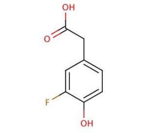 3-Fluoro-4-hydroxyphenylacetic acid (CAS 458-09-3) - chemical structure image