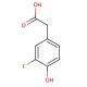 3-Fluoro-4-hydroxyphenylacetic acid (CAS 458-09-3) - chemical structure image