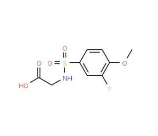 (3-Fluoro-4-methoxy-benzenesulfonylamino)-acetic acid - chemical structure image