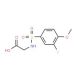 (3-Fluoro-4-methoxy-benzenesulfonylamino)-acetic acid - chemical structure image