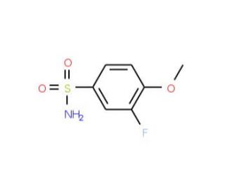 3-Fluoro-4-methoxybenzenesulfonamide - chemical structure image