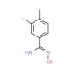 3-Fluoro-4-methylbenzamide oxime (CAS 175277-86-8) - chemical structure image