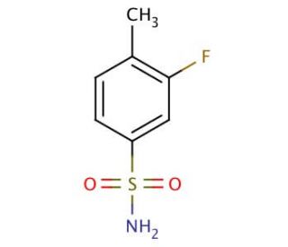3-Fluoro-4-methylbenzenesulfonamide (CAS 329909-29-7) - chemical structure image