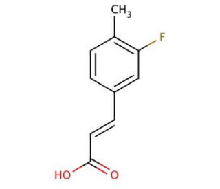 3-Fluoro-4-methylcinnamic acid - chemical structure image