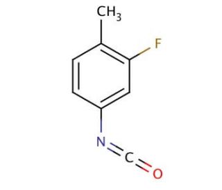 3-Fluoro-4-methylphenyl isocyanate (CAS 102561-42-2) - chemical structure image