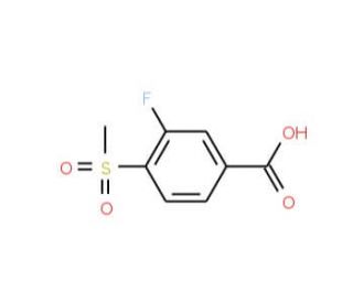 3-Fluoro-4-methylsulfonylbenzoic acid (CAS 185945-88-4) - chemical structure image