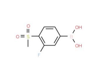3-Fluoro-4-(methylsulphonyl)benzeneboronic acid (CAS 648904-83-0) - chemical structure image