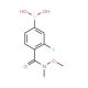 3-Fluoro-4-(N-methoxy-N-methylcarbamoyl)benzeneboronic acid (CAS 913835-59-3) - chemical structure image