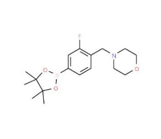 3-Fluoro-4-(n-morpholinomethyl)phenylboronic acid, pinacol ester (CAS 1073354-74-1) - chemical structure image