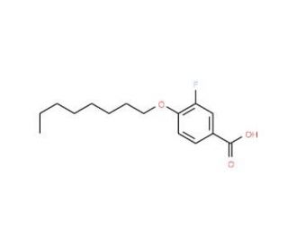 3-Fluoro-4-n-octyloxybenzoic acid (CAS 326-78-3) - chemical structure image