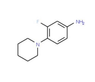 3-Fluoro-4-piperidin-1-yl-phenylamine (CAS 85983-56-8) - chemical structure image