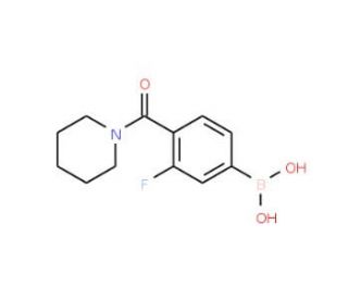 3-Fluoro-4-(piperidin-1-ylcarbonyl)benzeneboronic acid (CAS 874289-10-8) - chemical structure image